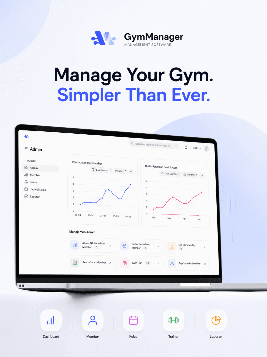 Screenshot project gym-management - gym-manager