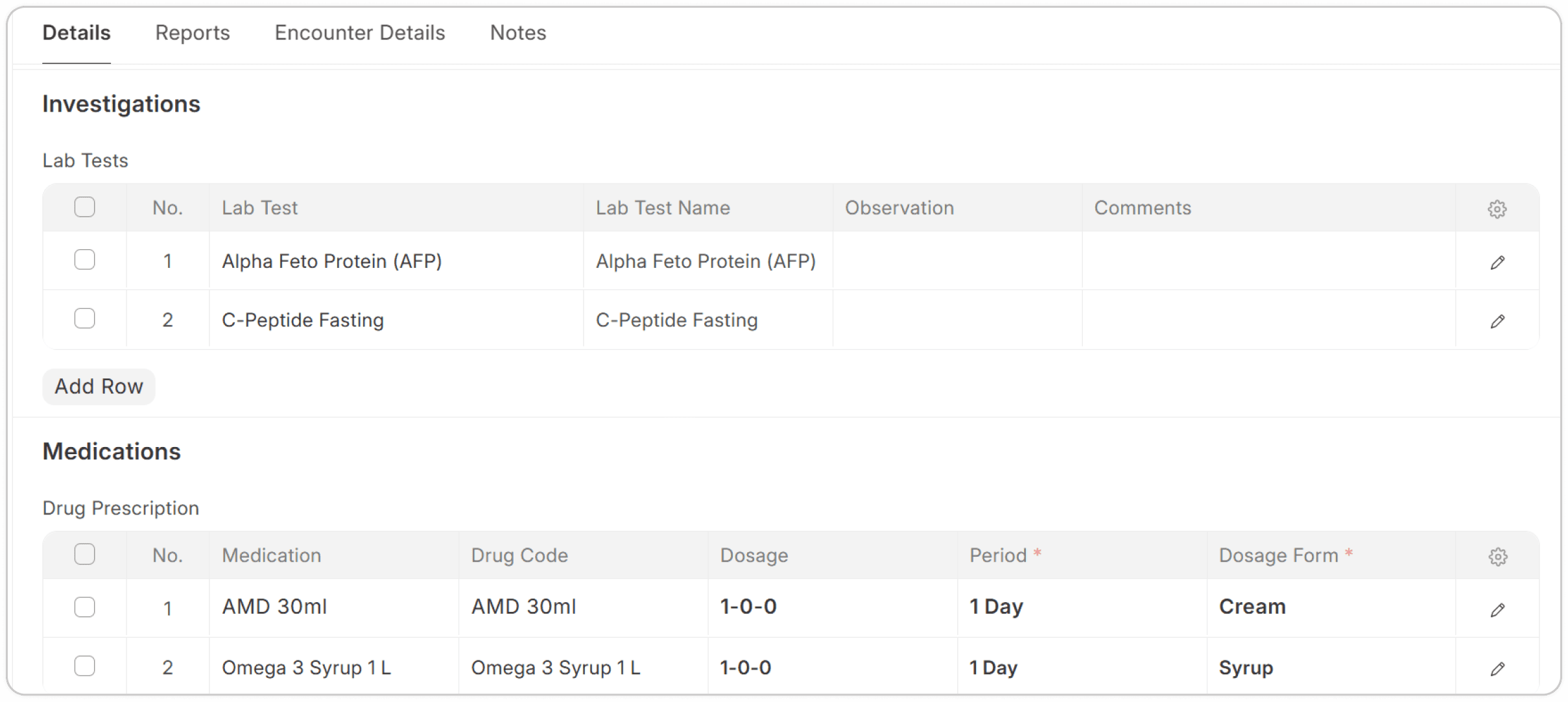 Screenshot project healthcare - lab-test-investigation