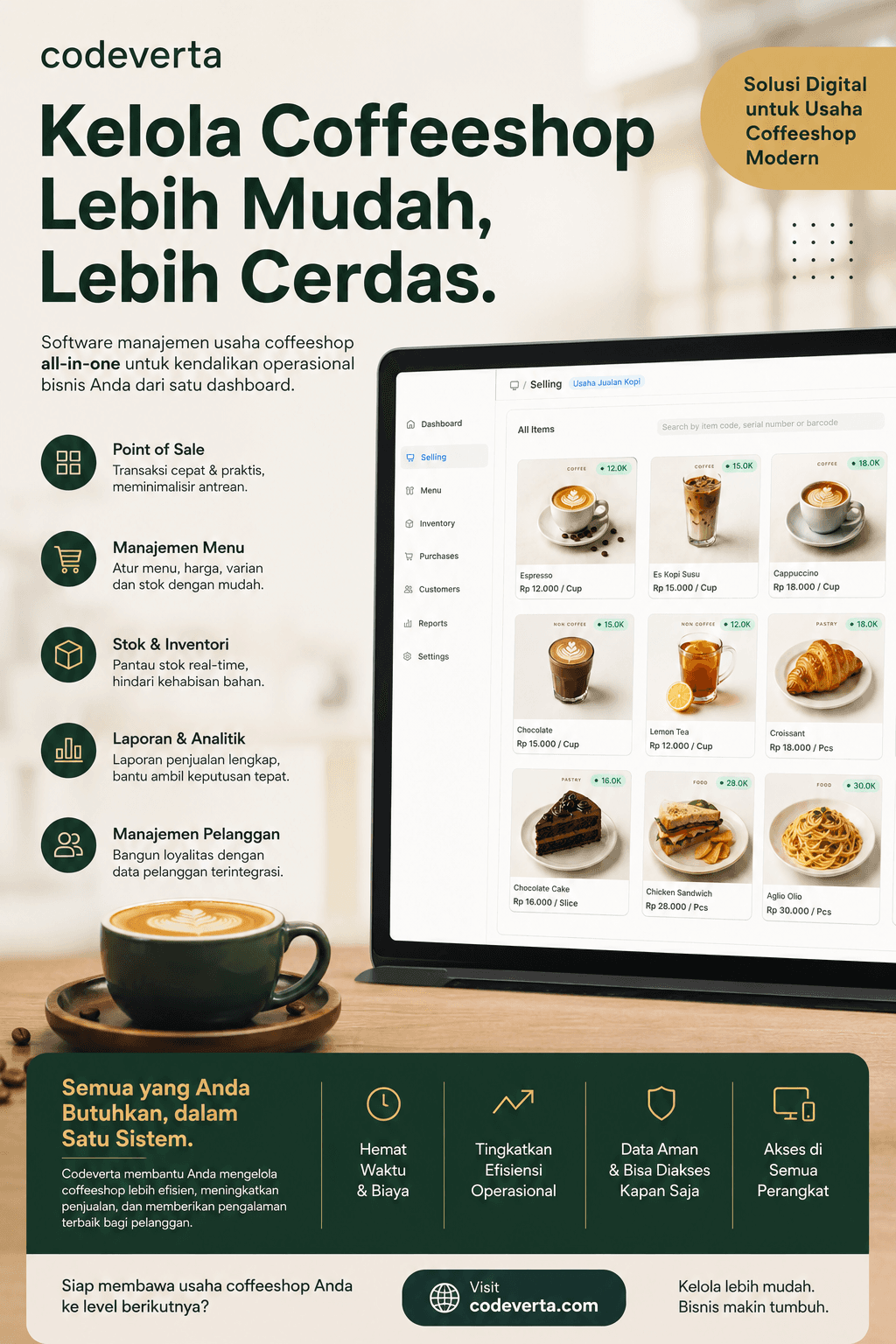 Software Manajemen Coffee Shop di Jogja Menjadi Solusi Modern untuk Cafe yang Lebih Cepat, Rapi, dan Untung